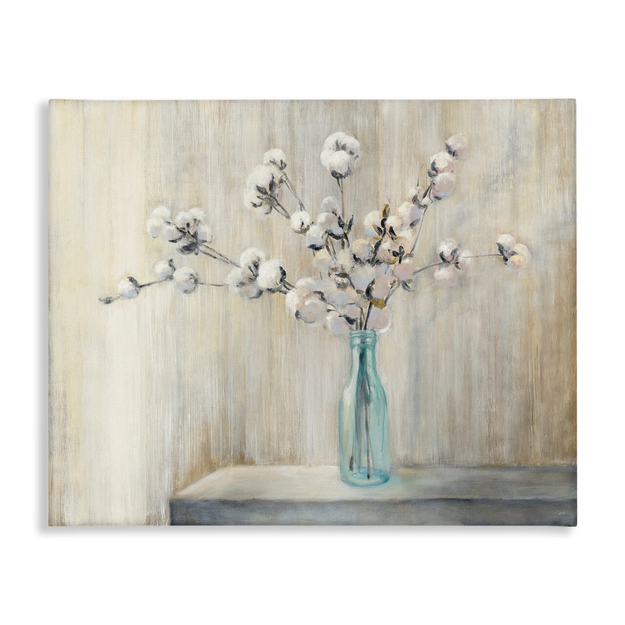 Stupell Industries Beautiful Cotton Flower Painting Canvas Wall Art
